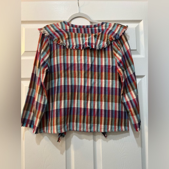 Anthropologie DRA Size Large Plaid Blouse - Picture 3 of 4